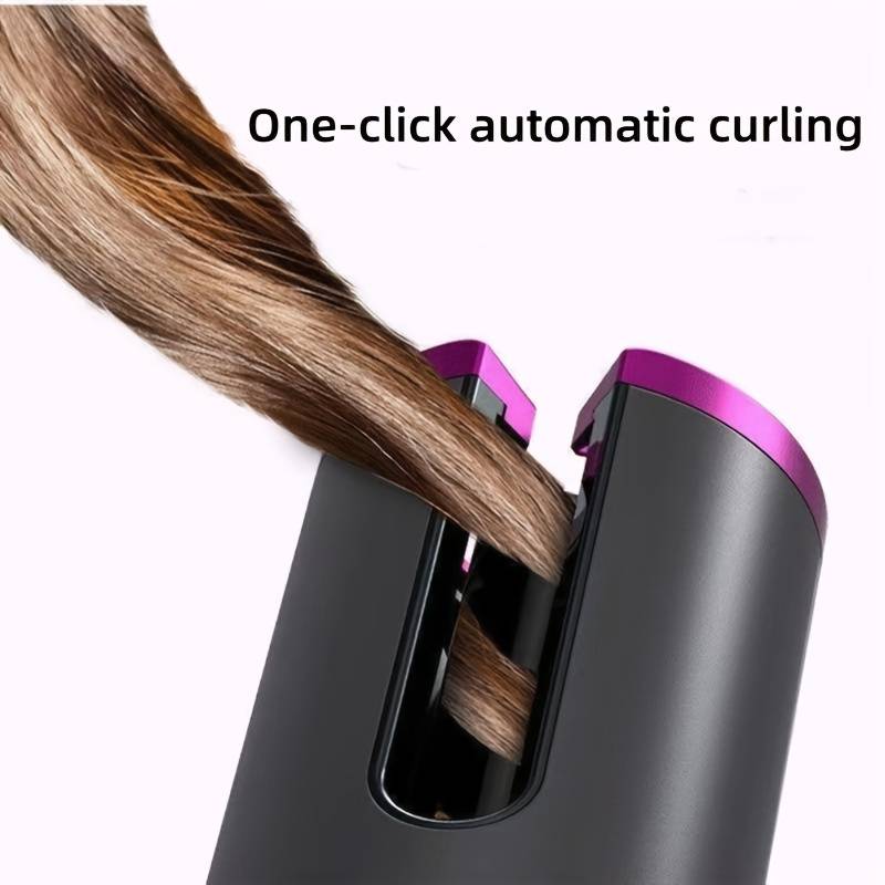 GLAMORA™ Portable Hair Curler – Cordless Automatic Curling Wand